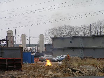 Эстакада на Весенней сегодня утром.