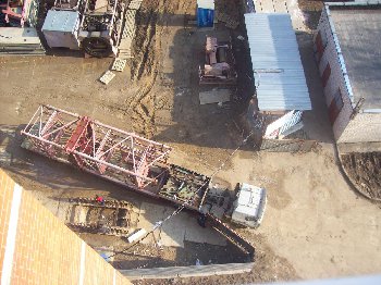 начали вывозить кран