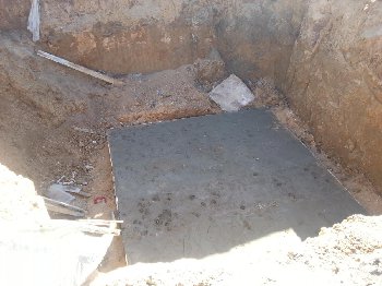 фундамент под дымовую трубу котельной...