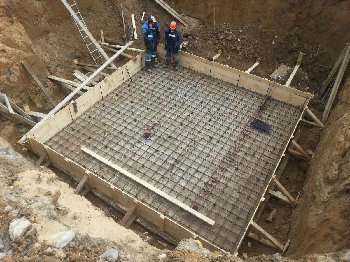 армирование фунамента под дымовую трубу котельной