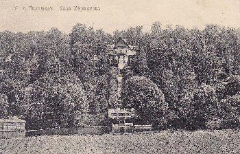 В отдельной части паркового массива, Поповой роще, находились дачи. Они примыкали к сегодняшнему Парадному проезду. Дача Вернякова. Начало ХХ века.