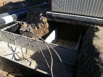 подвод труб к котельной