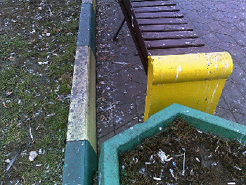 в клумбе - не цветочки, а бычочки