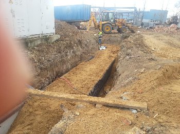 песком закидали трубу