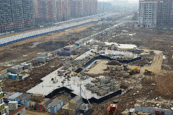 Фундамент домов 3-й очереди.