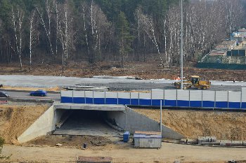 Тоннель.  Выезд с стороны Бородино.